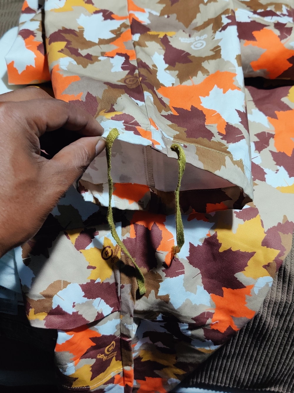 Lrg Men's Cargo Pants Brown Tan Orange Camo - Picture 5 of 8
